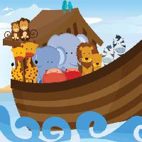 Pixwords The image with boat, noah, water, animals, sea Artisticco Llc - Dreamstime