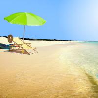Pixwords The image with sun, umbrella, water, chair, hat, wave Razihusin - Dreamstime