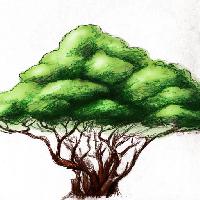 Pixwords The image with tree, drawing, nature Alexandr Mitiuc (Alexmit)