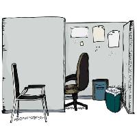Pixwords The image with office, chair, trash, paper Eric Basir - Dreamstime