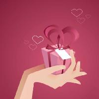 Pixwords The image with hands, present, love, hearts, box Fanelie Rosier - Dreamstime