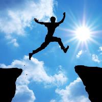 Pixwords The image with man, cliff, high, sun, sky Rozum - Dreamstime
