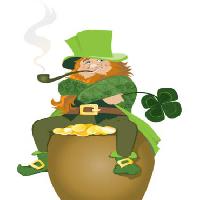 Pixwords The image with green, man, money, coins, bucket, clover Vanda Grigorovic - Dreamstime