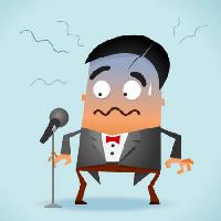 Pixwords The image with sing, song, stage, microphone, man, angry, shy Sukmaraga - Dreamstime