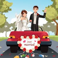 Pixwords The image with married, mariage, wife, husband, car, man, woman Artisticco Llc - Dreamstime
