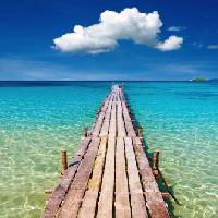 sea, water, walk, wood, deck, ocean, blue, sky, cloud Dmitry Pichugin - Dreamstime