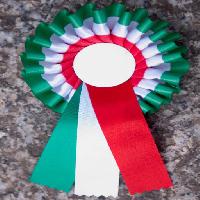 Pixwords The image with ribbon, flag, colors, marble, green, white, red, round Massimiliano Ferrarini (Maxferrarini)