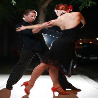 Pixwords The image with dance, man, woman, black, dress, stage, music Konstantin Sutyagin - Dreamstime