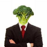 Pixwords The image with vegetable, man, person, suit, vegan, vegetables, broccoli Brad Calkins (Bradcalkins)
