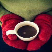 Pixwords The image with cup, coffee, coffe, hands, red, gloves, green Edward Fielding - Dreamstime