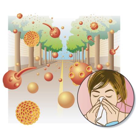 trees, tree, nose, sneeze, road, girl, woman, germs Rob3000 - Dreamstime