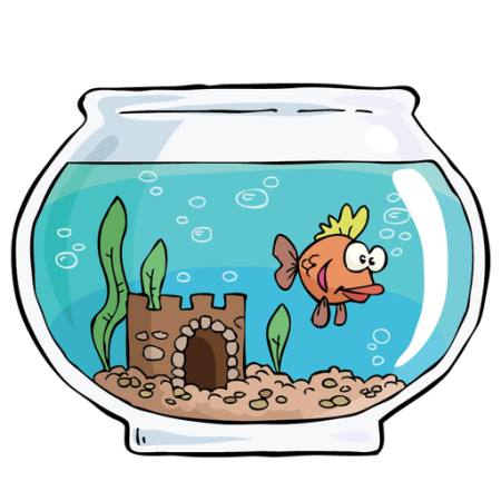 fish, bowl, swin, water, castle, sand Dedmazay - Dreamstime