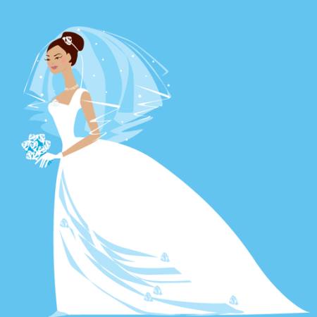 white, woman, bride, blue Vanda Grigorovic - Dreamstime