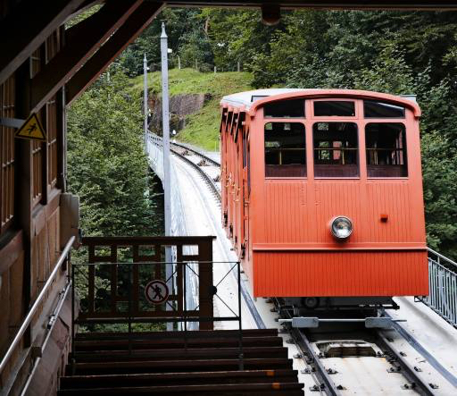 bus, train, tracks, mountain, red, car Gunold Brunbauer (Gunold)