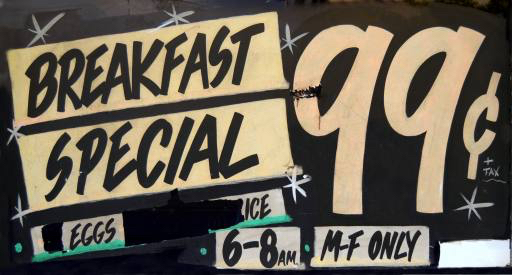 breakfast, special, sign, eggs, only Mrdoomits