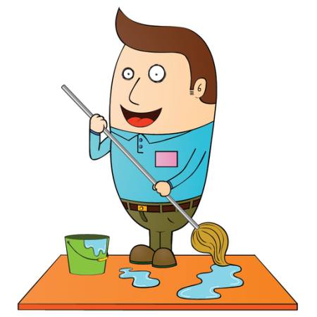 clean, water, bucket, mop, man zenwae - Dreamstime