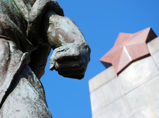 hand, fist, star, red, statue Alesnowak