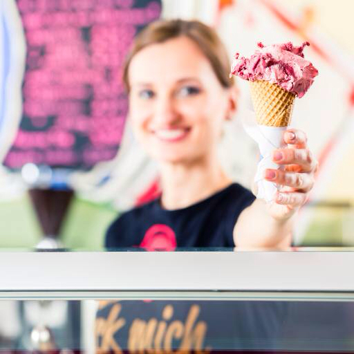 woman, ice cream, ice cone, happy, smile, person Arne9001