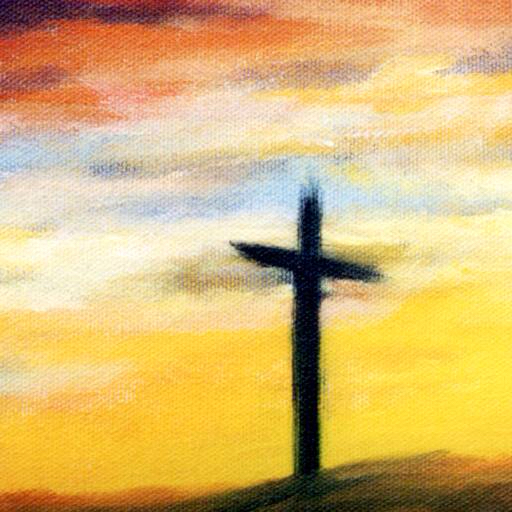 cross, painting, sky, yellow Lenora