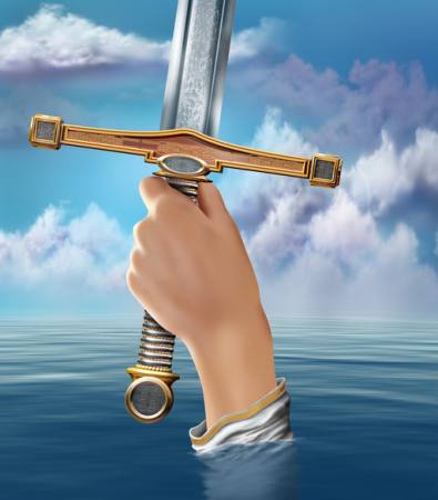 sword, hand, water, clouds Paul Fleet - Dreamstime