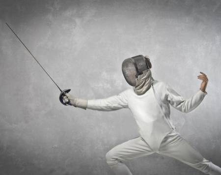 sword, man, sport, white, mask Bowie15 - Dreamstime