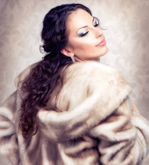 woman, fur, coat, fur coat, hair Subbotina