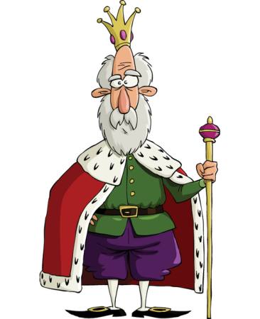 crown, sceptre, coat, old man Dedmazay - Dreamstime