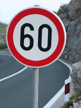 sign, sixty, road Balazs Czitrovszky - Dreamstime