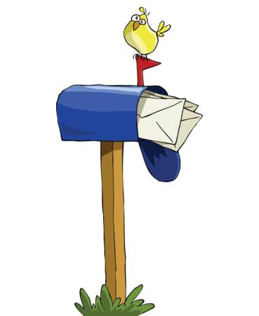 bird, mail, mailbox, blue, letters Dedmazay - Dreamstime