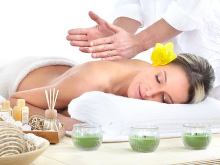 woman, therapy, massage, yellow, flower Kurhan - Dreamstime