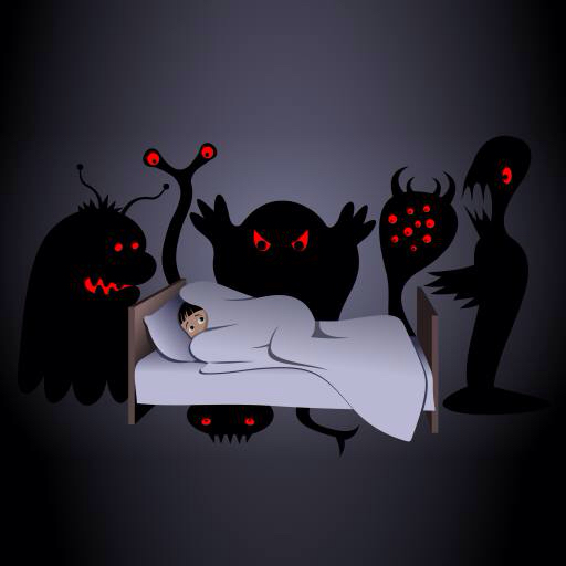 halloween, bed, monster, monsters, night, scarry Aidarseineshev