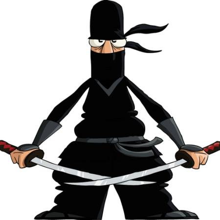 ninja, black, sword, cut, eye,  Dedmazay - Dreamstime