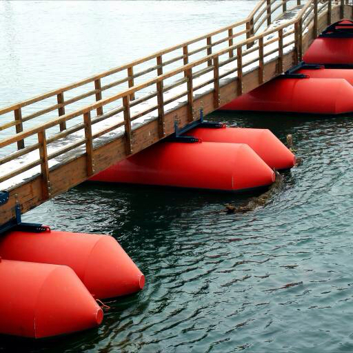 bridge, red, water, wood Iledic