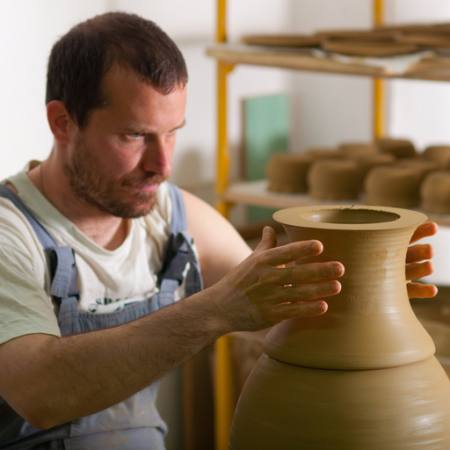 man, hands, word, vase, pot Saša Prudkov - Dreamstime