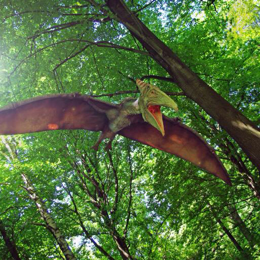 dragon, dinosaur, forest, trees, tree, fly, bird Petr Malohlava (Kivi)