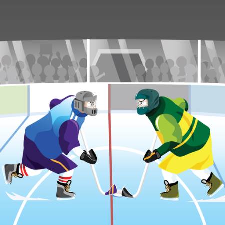 hokey, man, dispute, rivals, ice, game,  Zuura - Dreamstime