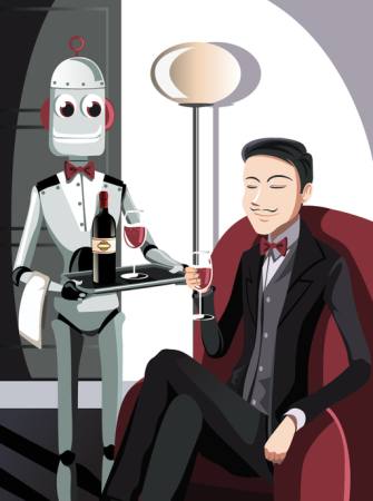 robot, man, wine, glass Artisticco Llc - Dreamstime
