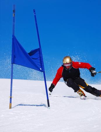 sky, blue, flag, man, winter, snow,  Rcaucino - Dreamstime