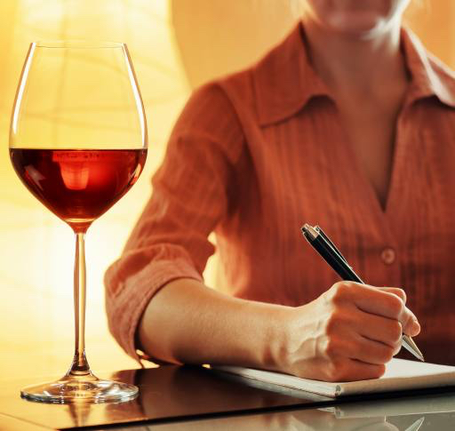 glass, wine, hand, pencil, pen, write, person, woman Efired