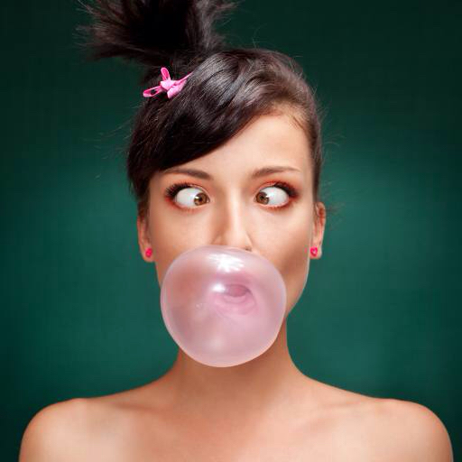 baloon, woman, person, gum, bubble, girl Dreamerve