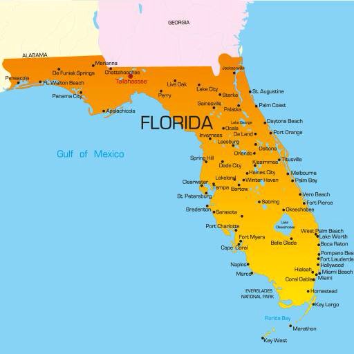 state, country, united states, florida, map Ruslan Olinchuk (Olira)