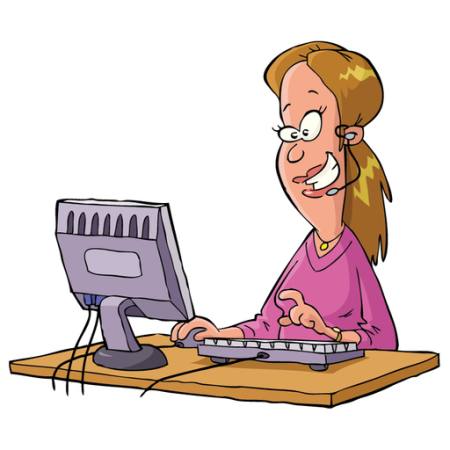 woman, computer, talk, support, help, keyboard Dedmazay - Dreamstime