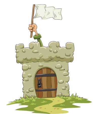 flag, castle, war, hand, door Dedmazay - Dreamstime