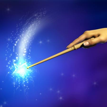 magic, hand, stick, star, blue Andreus - Dreamstime