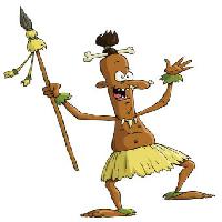 Pixwords The image with man, bone, head, hair, spear, dance Dedmazay - Dreamstime