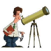 Pixwords The image with scientist, man, lens, telescope, watch Dedmazay - Dreamstime