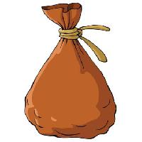 brown, cartoon, tied, bag Dedmazay - Dreamstime