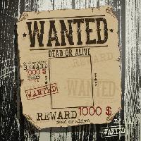 Pixwords The image with poster, wanter, dead, alive, reward Aqua