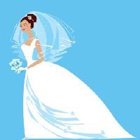 Pixwords The image with white, woman, bride, blue Vanda Grigorovic - Dreamstime