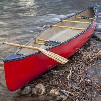 Pixwords The image with boat, water, river, rocks, red Marek Uliasz (Marekuliasz)